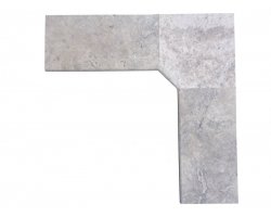 Travertin Silver 2A Margelle Rentrant 40x40 3 Arrondi 2
