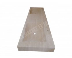 Travertin Beige Évier 163x50x10 cm Adouci 2