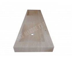 Travertin Beige Évier 163x50x10 cm Adouci 2