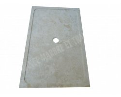 Travertin Beige Bac À Douche 130x90 cm Adouci 2