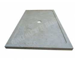 Travertin Beige Bac À Douche 130x90 cm Adouci 2