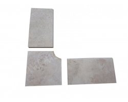 Travertin Beige 1B Margelle Rentrant 43x43 5 Arrondi 2