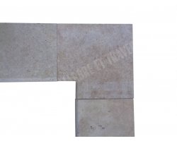 Travertin Beige 3B Margelle Rentrant 43x43 5 Arrondi 2