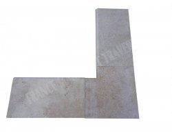 Travertin Beige 3B Margelle Rentrant 43x43 5 Arrondi 2