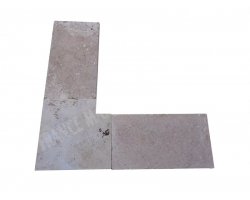 Travertin Beige 3B Margelle Rentrant 43x43 5 Droit 2