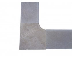 Travertin Beige 1A Margelle Rentrant 40x40 5 Arrondi 2