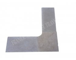 Travertin Beige 1A Margelle Rentrant 40x40 5 Arrondi 2