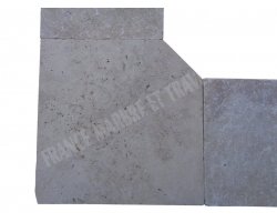 Travertin Noce 1A Margelle Rentrant 40x40 3 Droit 2