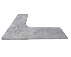 Travertin Silver 2A Margelle Rentrant 40x40 3 Droit 2