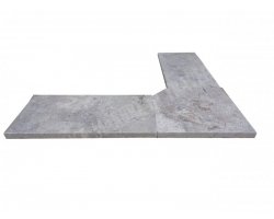 Travertin Silver 2A Margelle Rentrant 40x40 3 Droit 2