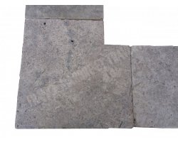 Travertin Silver 3A Margelle Rentrant 40x40 3 Droit 2