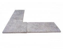 Travertin Silver 3A Margelle Rentrant 40x40 3 Droit 2