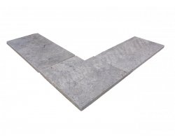 Travertin Silver 3A Margelle Rentrant 40x40 3 Droit 2