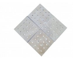 Travertin Beige Siphon Perforé 28x28 cm 2