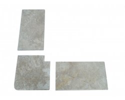 Travertin Beige B Margelle Sortant 40x40 3 cm Arrondi 2