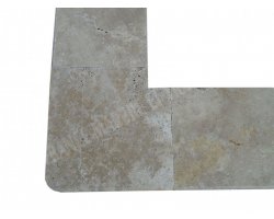 Travertin Beige B Margelle Sortant 40x40 3 cm Arrondi 2