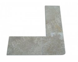 Travertin Beige B Margelle Sortant 40x40 3 cm Arrondi 2