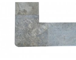 Travertin Noce B Margelle Sortant 40x40 3 cm Arrondi 2