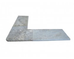 Travertin Noce B Margelle Sortant 40x40 3 cm Arrondi 2