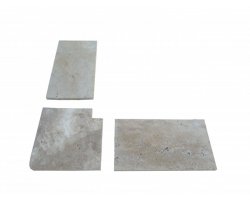 Travertin Beige A Margelle Sortant 40x40 3 cm Droit 2