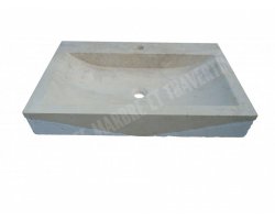 Travertin Beige Évier Motif A 70x45 10 cm Adouci 2