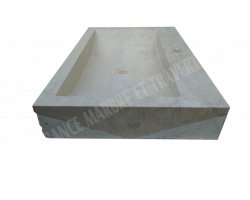 Travertin Beige Évier Motif A 70x45 10 cm Adouci 2