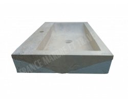 Travertin Beige Évier Motif A 70x45 10 cm Adouci 2