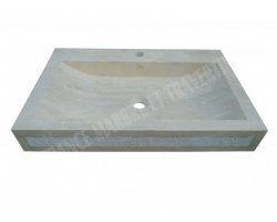 Travertin Beige Évier Motif B 70x45 10 cm Adouci 2