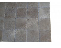 Travertin Walnut 20x20 1,2 cm Brossé 2