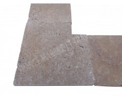 Travertin Noce 3A Margelle Rentrant 40x40 3 Droit 2