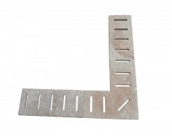 Travertin Beige Grille Coin Modèle Rainure 50x50 3 cm 2
