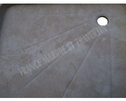 Travertin Beige Bac À Douche 90x90 cm Adouci 2