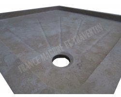 Travertin Beige Bac À Douche 90x90 cm Adouci 2