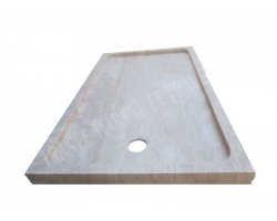 Travertin Beige Bac À Douche 130x90 cm Éclate  2