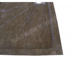 Travertin Noce Bac À Douche 90x90 cm Adouci 2