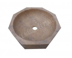 Travertin Noce Vasque Octogonal Adouci 2