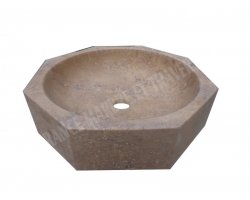 Travertin Noce Vasque Octogonal Adouci 2