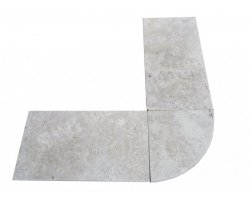 Travertin Beige Escalier Quart de Rond 33x33 3 cm  2