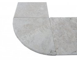 Travertin Beige Escalier Quart de Rond 33x33 3 cm  2