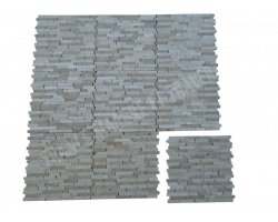 Travertin Beige & Noce Mosaïque Bâtonnet Antique 2