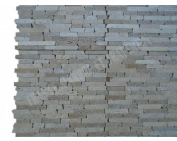 Travertin Beige & Noce Mosaïque Bâtonnet Antique 2