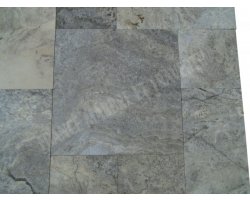 Travertin Silver Opus Romain 12 cm Brossé Droit 2