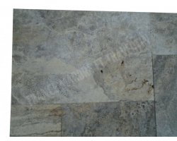 Travertin Silver Opus Romain 12 cm Brossé Droit 2