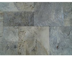 Travertin Silver Opus Romain 12 cm Brossé Droit 2