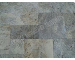 Travertin Silver Opus Romain 12 cm Brossé Droit 2