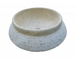 Travertin Classique Vasque Pot Strie 2