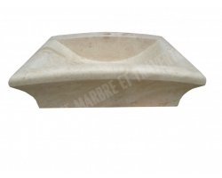 Travertin Beige Évier 56x42 15 cm Adouci 2