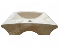 Travertin Beige Évier 56x42 15 cm Adouci 2