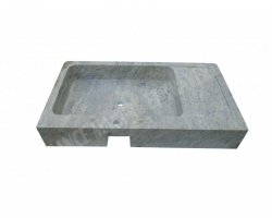 Travertin Silver Évier 120x60 18 cm Adouci 2