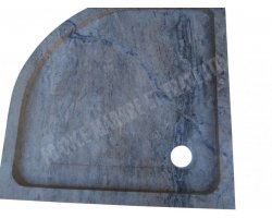 Travertin Silver Angle Bac À Douche 90x90 cm Adouci 2